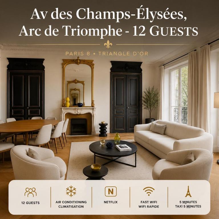 Av des Champs-Elysées, Arc de Triomphe - 12 GUESTS - Four-Bedroom Apartment - 1