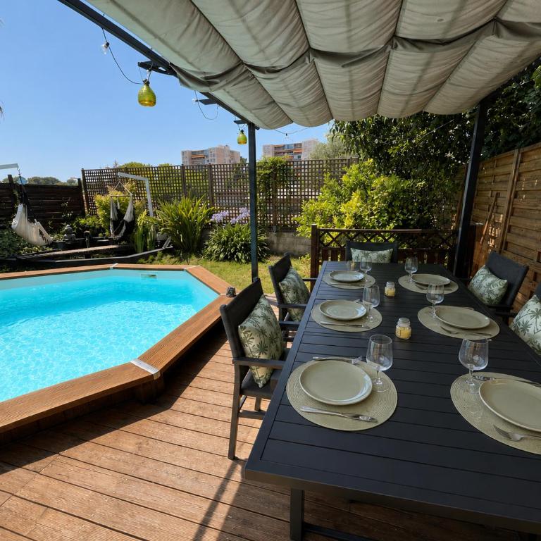 Villa Jasmin - T4, 6P, PK, Clim, Piscine, Terrasse - Villa 3 Chambres - 20
