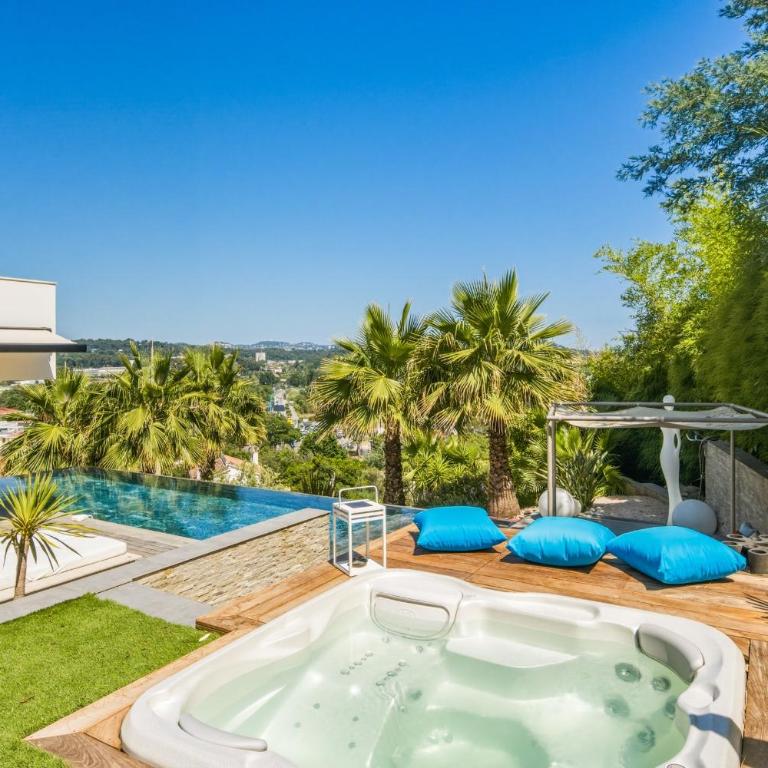 Villa Dezem-Infinity pool-Hot tub-Near Cannes-Panorama-AC - Villa - 32
