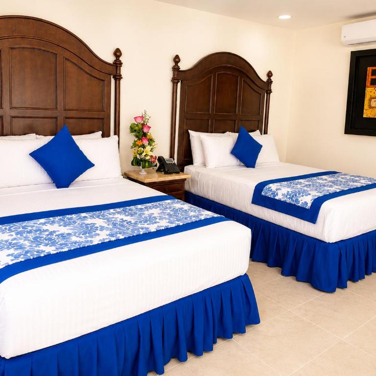 Hotel Catedral Valladolid Yucatan - Standard Doppelzimmer mit 2 Doppelbetten - 1