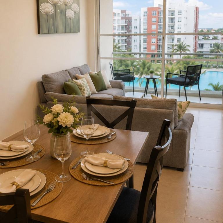 Oasis de lujo en Canún - Apartamento de 2 dormitorios con vistas a la piscina - 24