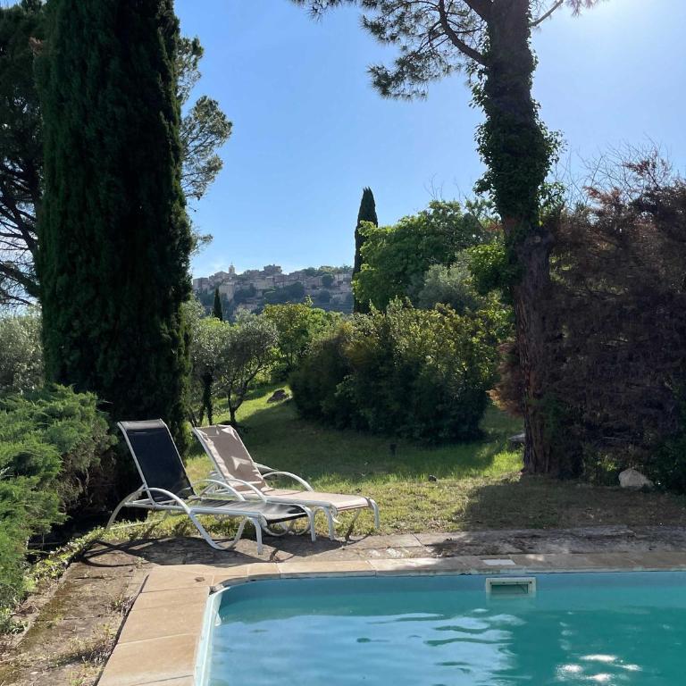 Villa La Familliale, piscine avec vue imprenable sur Gordes - Villa - 7