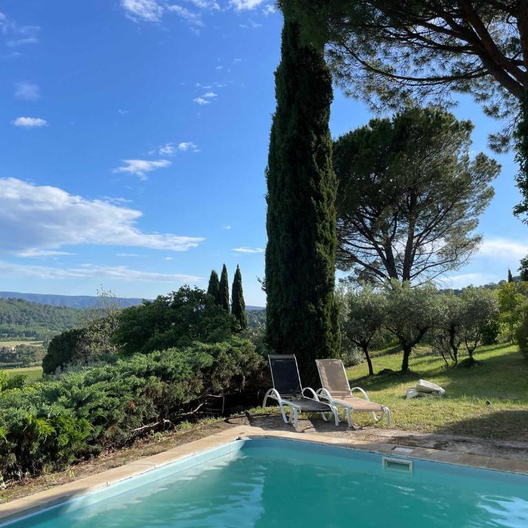 Villa La Familliale, piscine avec vue imprenable sur Gordes - Villa - 32