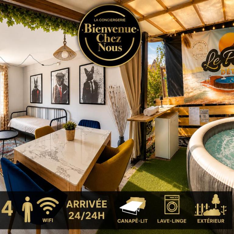 F2 Jardin Jaccuzzi Barbecue - Appartement 1 Chambre - 1
