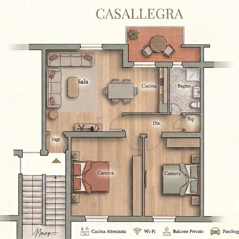 Casallegra Bologna - Appartamento Standard con 2 Camere da Letto - 2