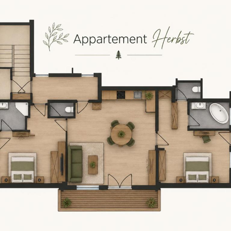 Alpenchalet Vital - Apartment mit 2 Schlafzimmern und Balkon - 7