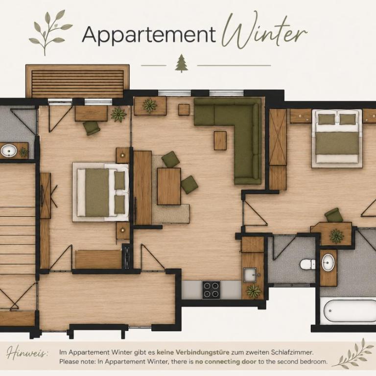 Alpenchalet Vital - Apartment mit 2 Schlafzimmern und Balkon - 4