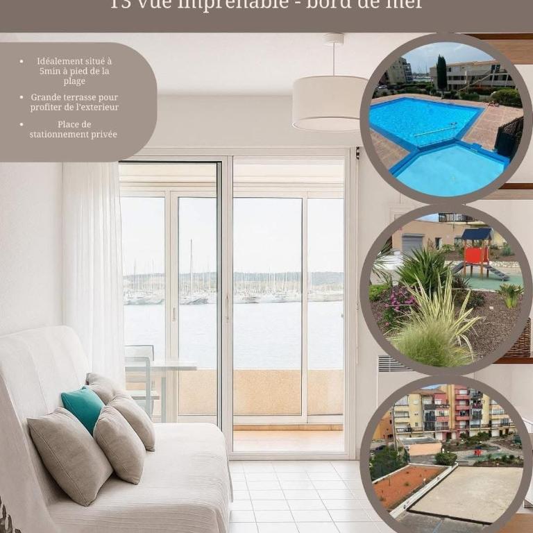 T3 CAP d'Agde : vue imprenable mer RDC - Two-Bedroom Apartment - 1