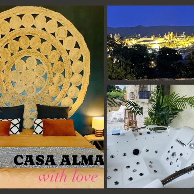 Casa Alma, Vue Cité, jacuzzi balnéo, clim, jardin, parking gratuit - Apartment mit 1 Schlafzimmer - 7