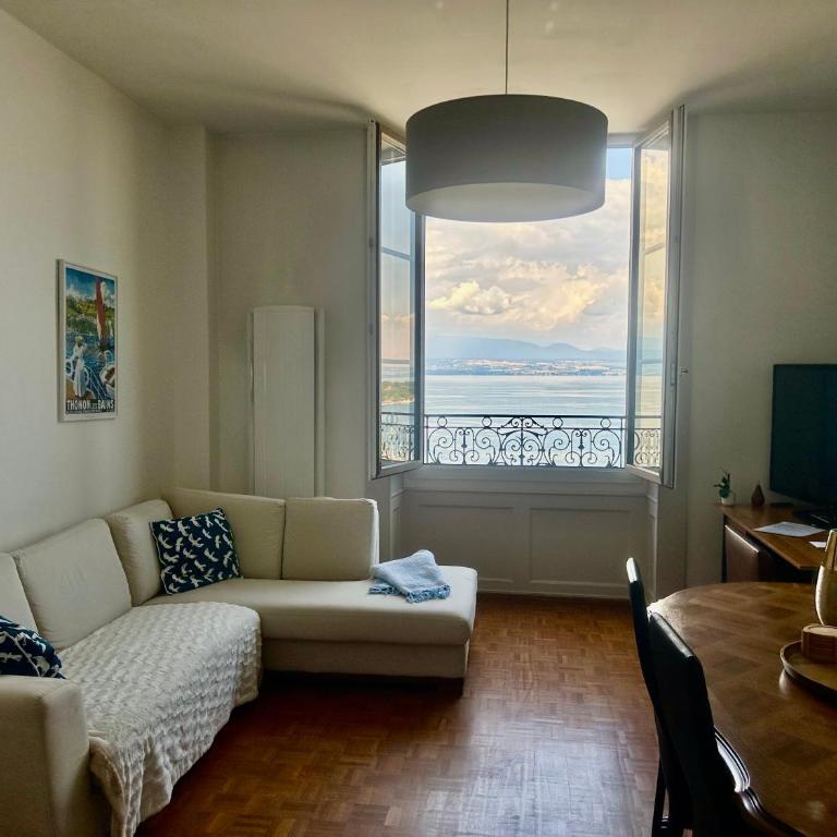 Chez Émilie, vue à 180 sur le Lac Léman - Appartement 1 Chambre avec Vue sur la Baie - 1