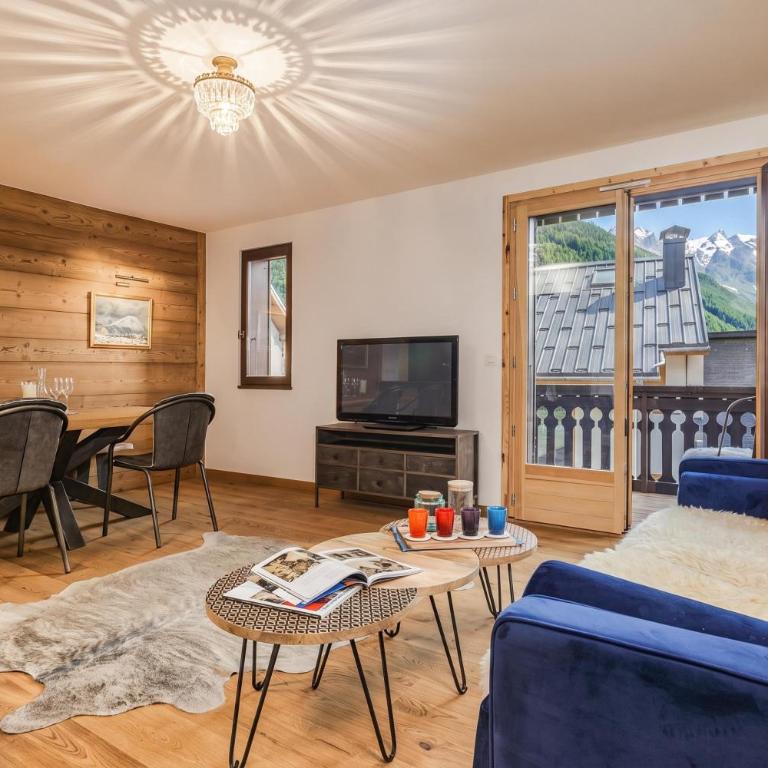 La Persévérance12 Argentière 3BR w/ Mont Blanc Views Near to Ski - Happy Rentals - Apartment mit Balkon - 2