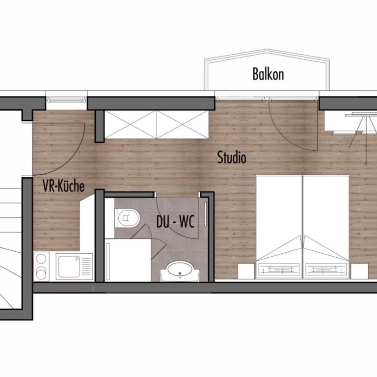 Alpen-Apart - Apartment mit 1 Schlafzimmer, Balkon und Bergblick - 10
