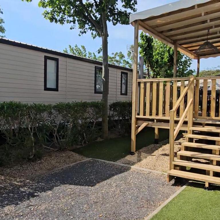 Mobil-home Évasion Valras tout confort 40 m2 - Camping Les Sables du Midi Valras-Plage - Bungalow mit 3 Schlafzimmern - 57