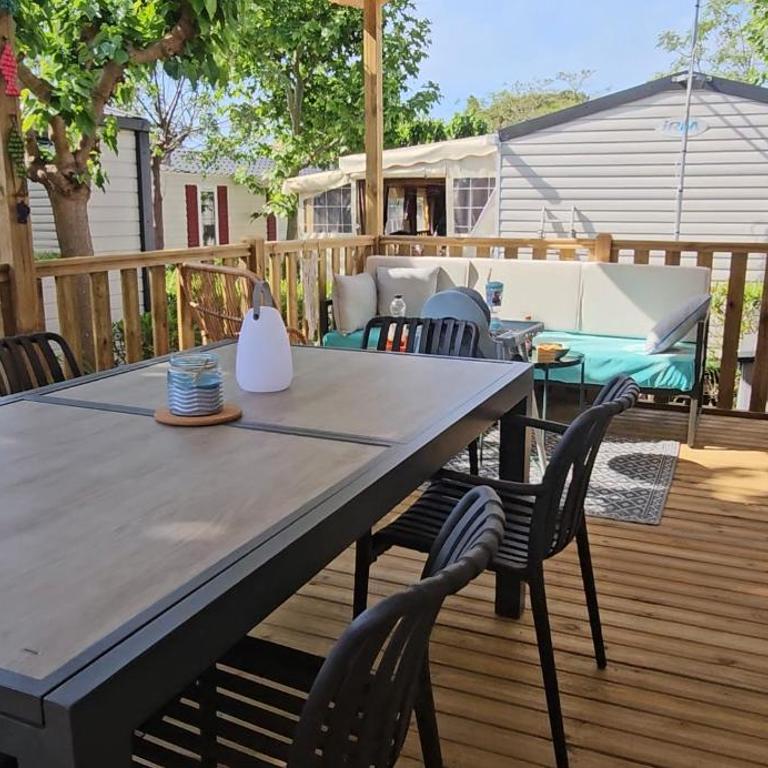 Mobil-home Évasion Valras tout confort 40 m2 - Camping Les Sables du Midi Valras-Plage - Bungalow mit 3 Schlafzimmern - 8
