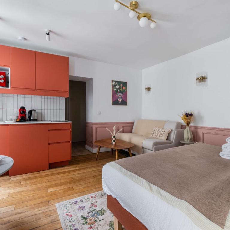 Grand studio refait a neuf Paris 16 - 4P - Studio - 4