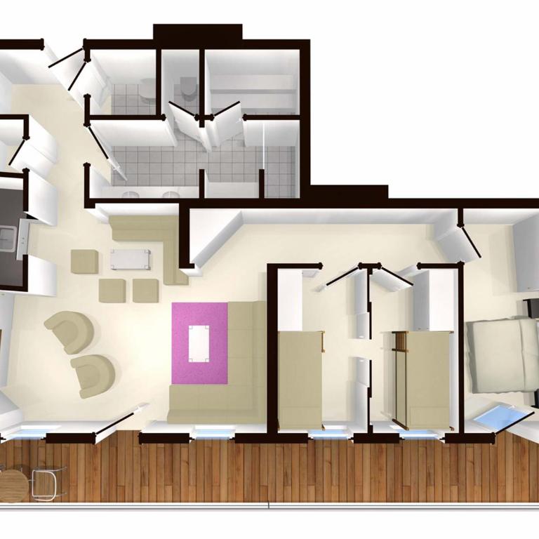 Hotel Goldried - Apartment mit 3 Schlafzimmern - 3