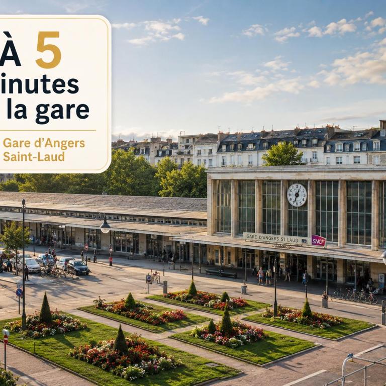 L'Onyx - Un Appartement Premium en Centre-ville, Gare SNCF à 5 min, WiFi & calme - Apartment mit 2 Schlafzimmern - 18