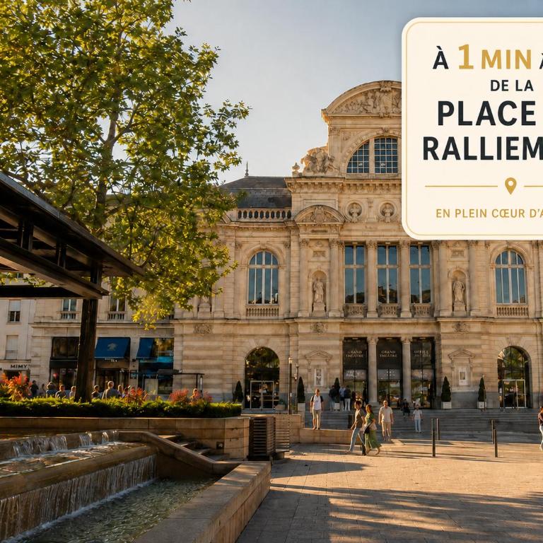 L'Onyx - Un Appartement Premium en Centre-ville, Gare SNCF à 5 min, WiFi & calme - Apartment mit 2 Schlafzimmern - 20