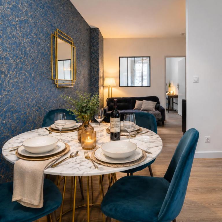 L'Onyx - Un Appartement Premium en Centre-ville, Gare SNCF à 5 min, WiFi & calme - Apartment mit 2 Schlafzimmern - 7
