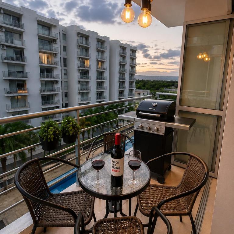 Lindo Apartamento completo, piscinas, BBQ y terraza - Apartamento de 2 dormitorios - 8