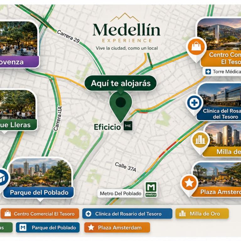 Skyline Studio, Workspace, El Poblado - One-Bedroom Apartment - 15