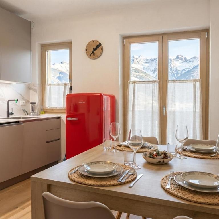 La Casa Di Davide Vista Montagne 1 Min Dalle Piste Parking Free - Apartment mit 1 Schlafzimmer, Balkon und Bergblick - 10