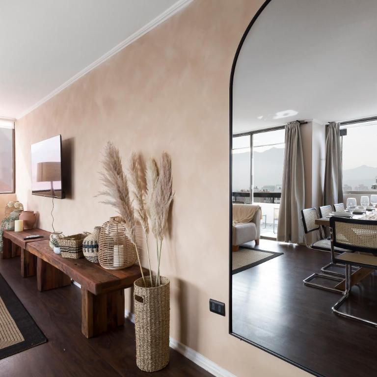Cómodo depto familiar con aire acondicionado, frente al Parque Arauco - Apartamento - 5