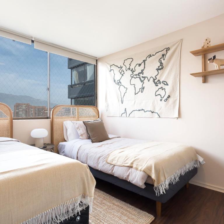Cómodo depto familiar con aire acondicionado, frente al Parque Arauco - Apartamento - 8