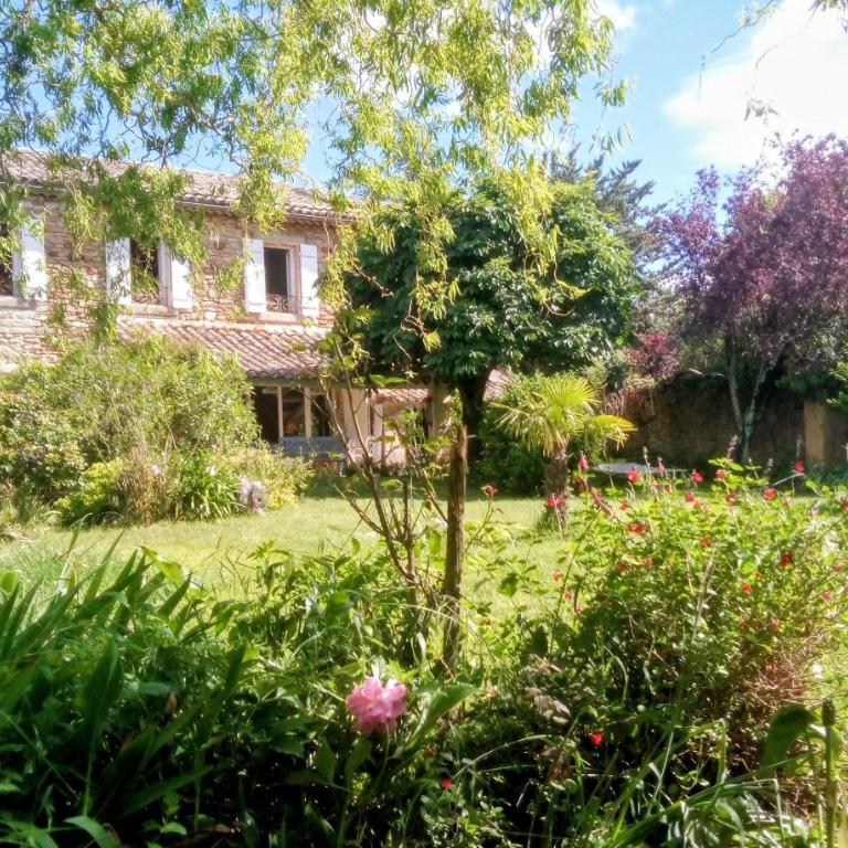 Mas Les Romarins, 10 min d'Uzès, piscine et grand jardin clos, jeux, nid de repos et base pour activités dans le Gard - Villa - Vue sur Jardin - 1