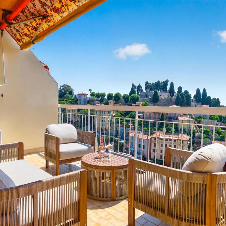 Terrasse vue mer exceptionnelle calme et confort - Apartment mit 2 Schlafzimmern - 21