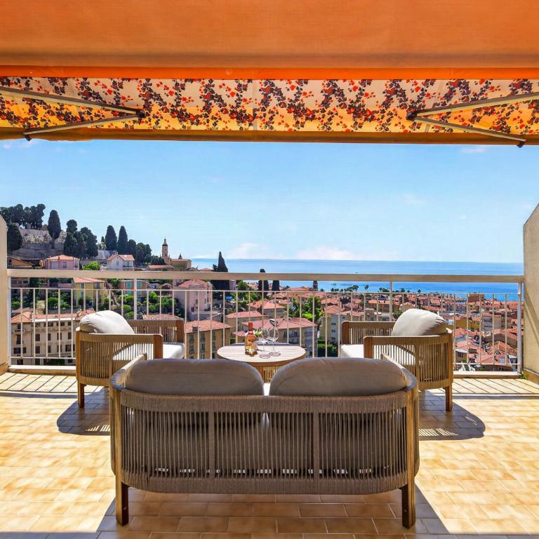 Terrasse vue mer exceptionnelle calme et confort - Apartment mit 2 Schlafzimmern - 22