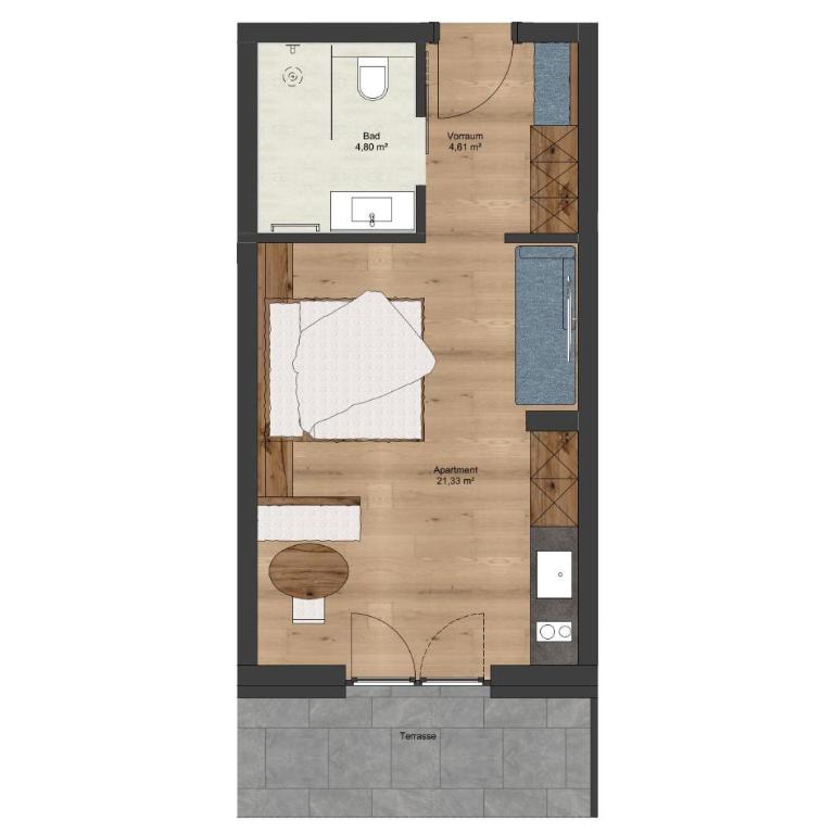 Grünwaldhof - Apartment mit 1 Schlafzimmer und Garten - 2