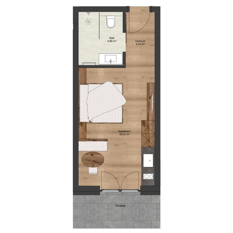 Grünwaldhof - Apartment mit 1 Schlafzimmer und Garten - 2