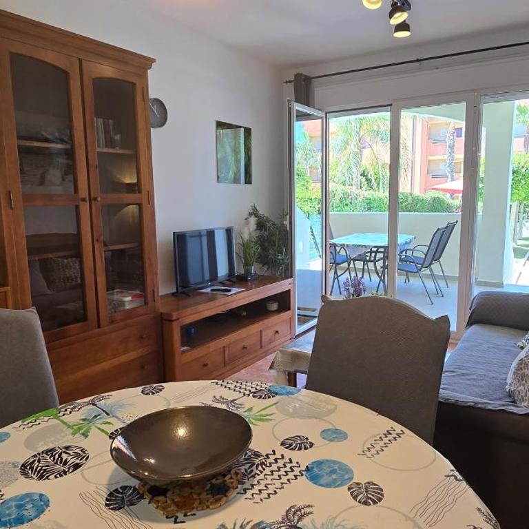 Apartamentos Paraíso Vera Playa, Ed Nuku Hiva, Bajo X con PISCINA PRIVADA y jardín privado a PIE de PLAYA , WIFI - Appartement 2 Chambres - 12