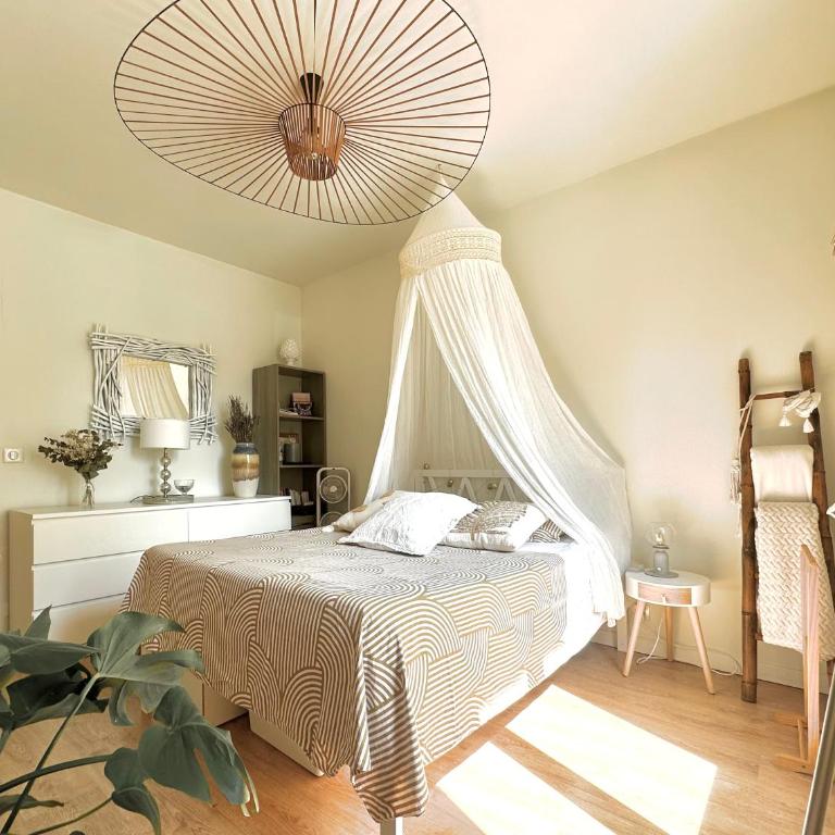 Superbe Chambre Privée Centre-ville Parking Clim Grand appartement Calme Luxe - Chambre Double - 12