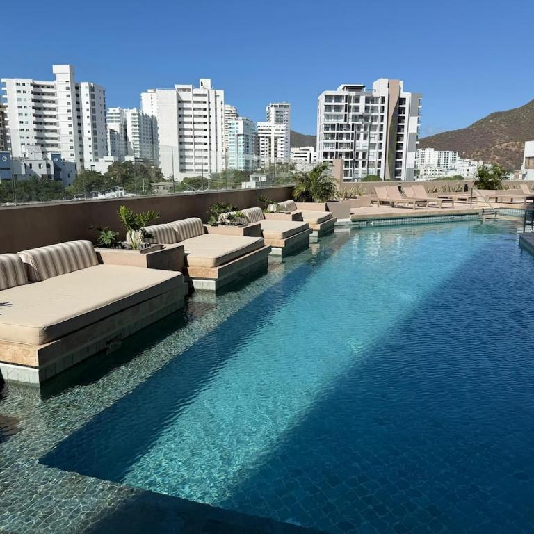 Apartamento en el Rodadero Sur - cerca a la playa - One-Bedroom Apartment - 41