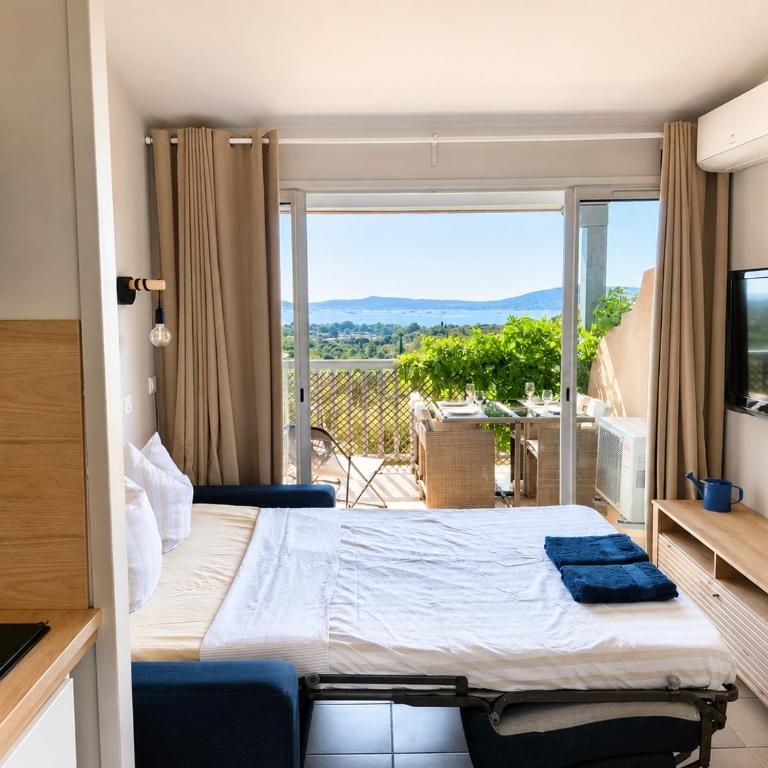 Appartement Rénové Vue Mer Climatisé Golfe de St Tropez Grimaud Les Restanques 4 personnes - Appartement - Vue sur Mer - 4