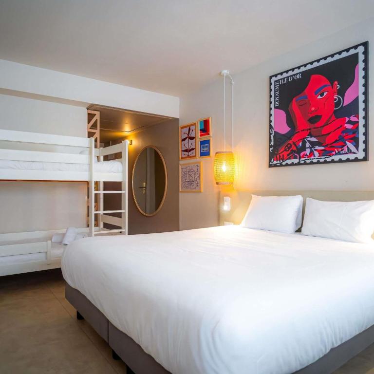 Mercure Saint Raphael Centre Plage - Chambre Double Familiale avec Lit Simple Superposé - Vue sur Ville - 4