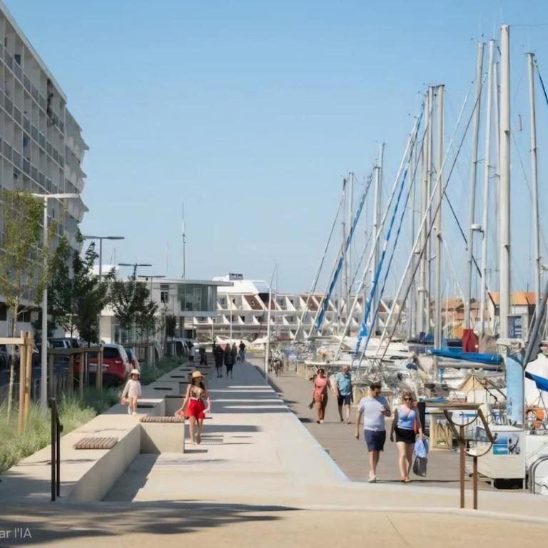 Studio Carnon climatisé avec vue port et balcon - Appartement 1 Chambre avec Terrasse - 12