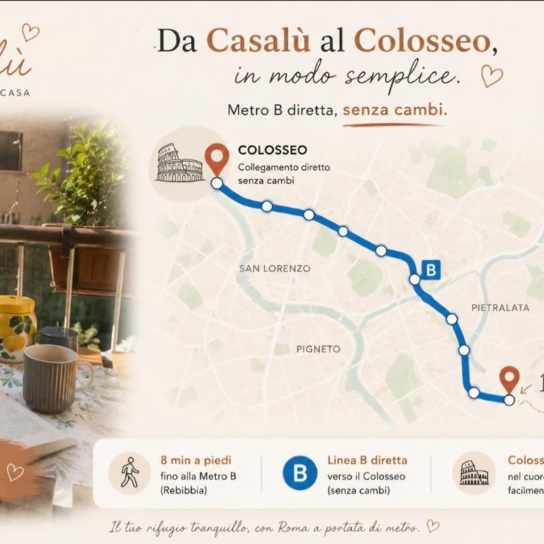 Casalú - Giardino Privato Parcheggio Metro B - Apartamento de 1 dormitorio - 10