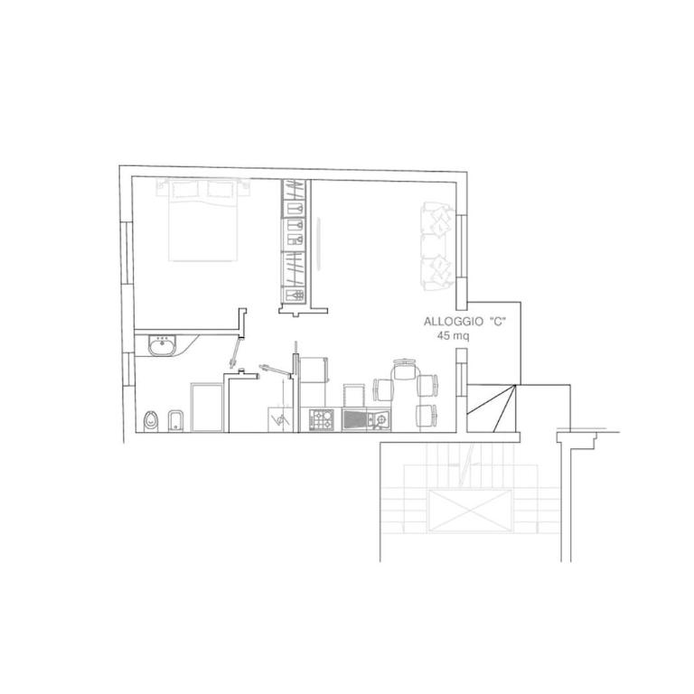 CASA ESEDRA Appartamento C parcheggio privato - Appartamento con 1 Camera da Letto - 20