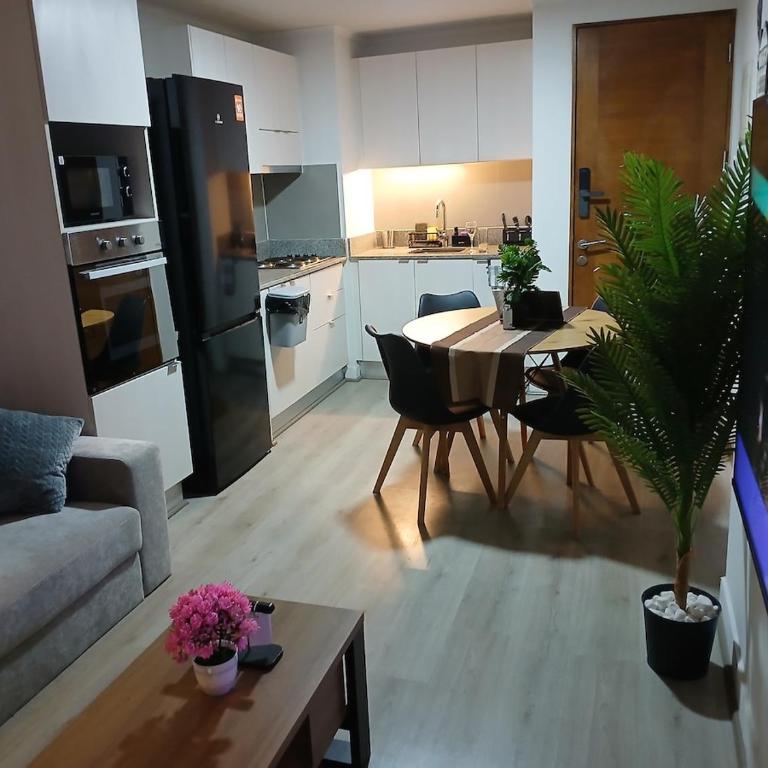 Moderno Depto 2D2B con parking a pasos del Metro - Two-Bedroom Deluxe Apartment with Balcony - 1