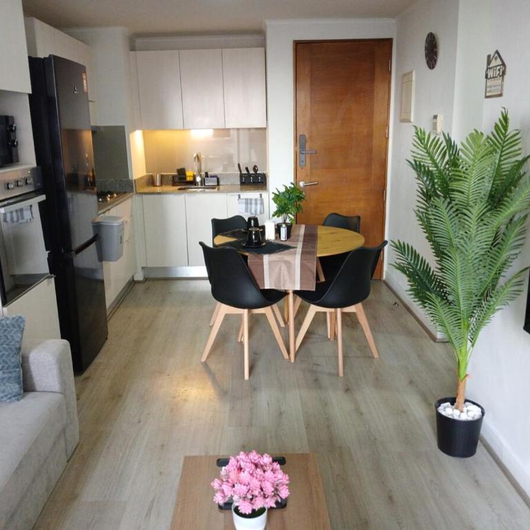 Moderno Depto 2D2B con parking a pasos del Metro - Two-Bedroom Deluxe Apartment with Balcony - 10