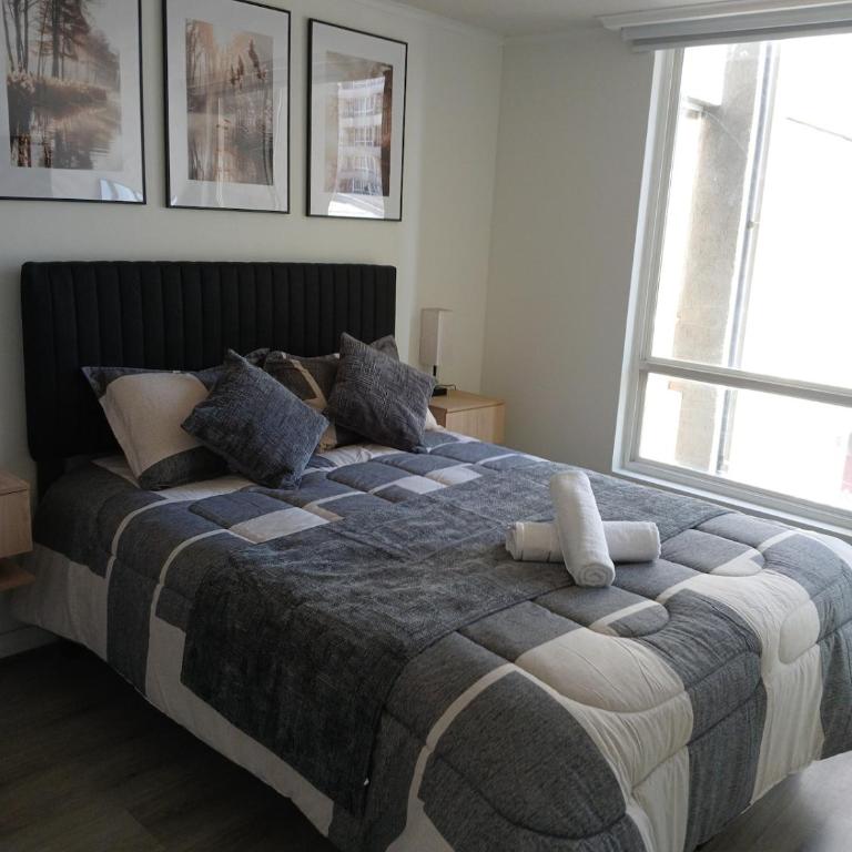 Moderno Depto 2D2B con parking a pasos del Metro - Two-Bedroom Deluxe Apartment with Balcony - 42