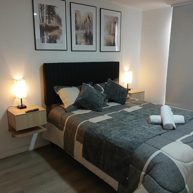 Moderno Depto 2D2B con parking a pasos del Metro - Two-Bedroom Deluxe Apartment with Balcony - 48