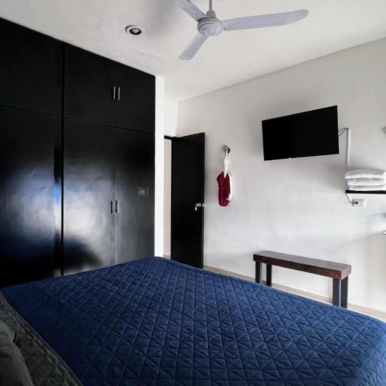 Home 365 Mérida Fresco y cómodo departamento 2 recámaras climatizado - Two-Bedroom Apartment - 9
