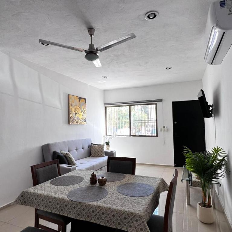 Home 365 Mérida Fresco y cómodo departamento 2 recámaras climatizado - Two-Bedroom Apartment - 23