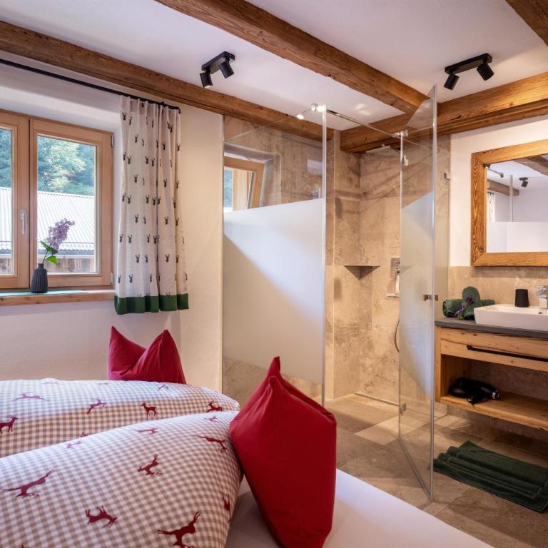 Bergblick Apartments - Apartment mit 2 Schlafzimmern und Dusche - 6