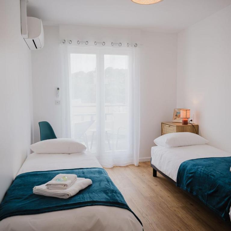 Antarès - Hyper-centre, vue bassin, 108 m2, 3 chambres, clim, parking, plage à 100 m - Appartement 3 Chambres – Vue sur Océan - 5