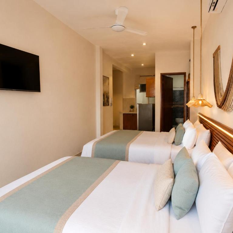 Hotel Isla Mujeres Centro & Beach Club Included - Habitación Doble - 2 camas - 4